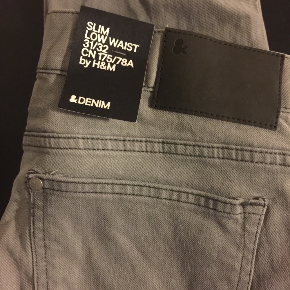 H&M Gray Slim Fit Pants